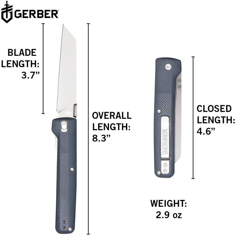 Gerber Gear Pledge Pocket Knife with Pocket Clip - 3.7" Full Panel Plain Edge Blade Folding Knife - EDC Gear and Equipment - Image 3